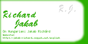 richard jakab business card